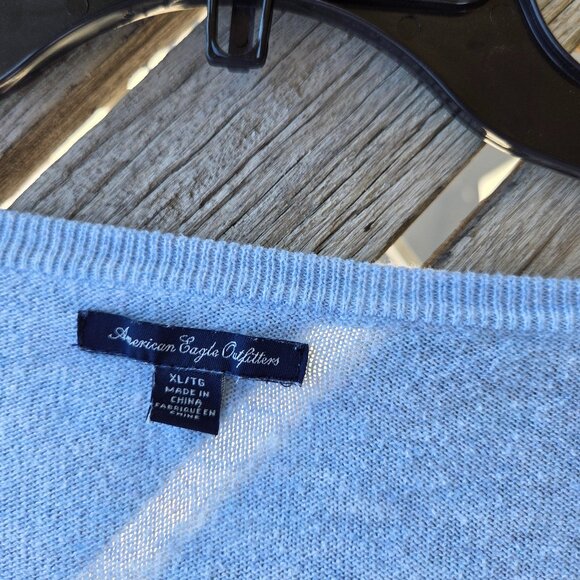 Sz XL American Eagle Wide Scoop Neck Oversized Pullover Sweater - Picture 3 of 5